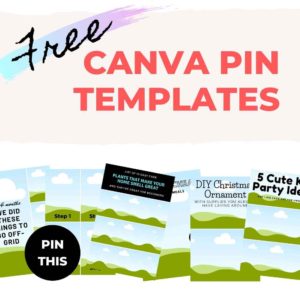 Free Canva Pin templates for bloggers! Just drag and drop your photos into the template. This is a major time saver.