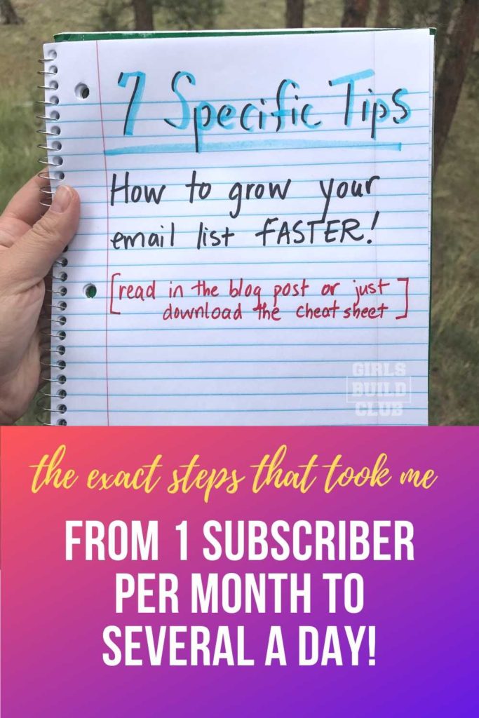 The changes I made to my blog posts to grow my email list so much faster!  I went from 1 email subscriber a month to several a day now.